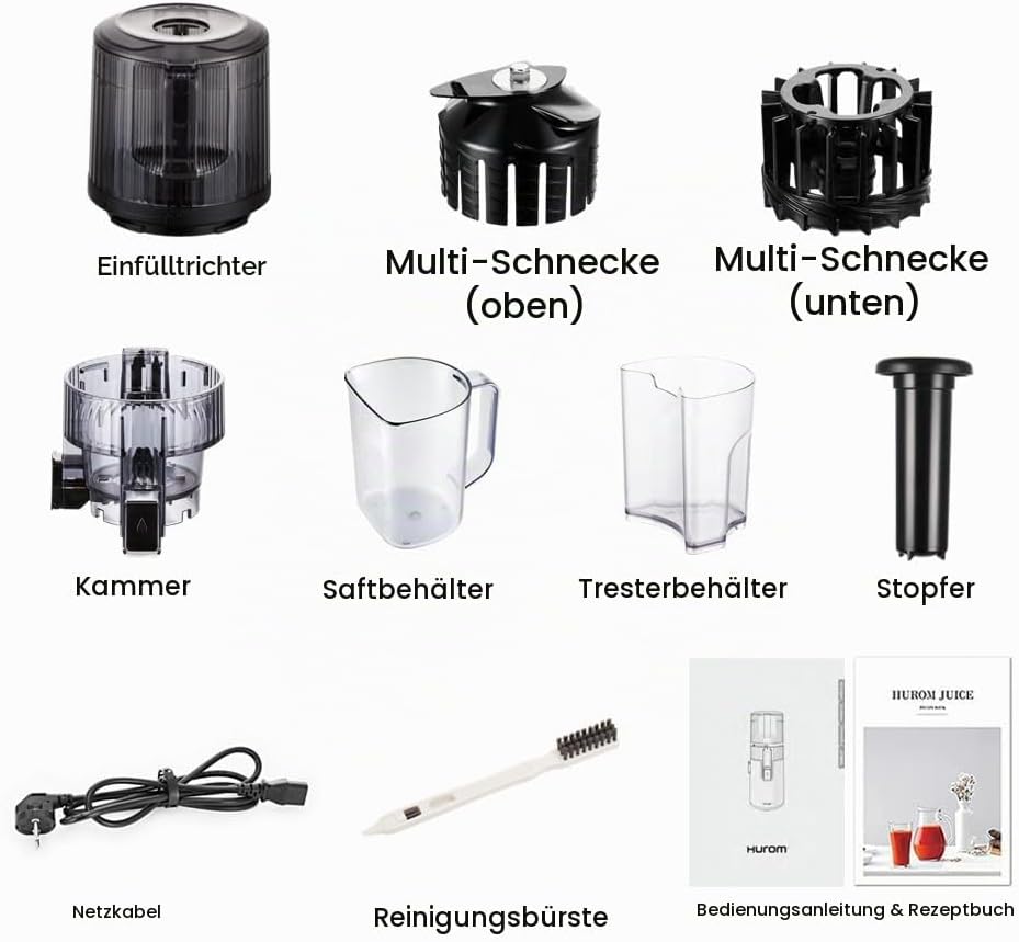 Hurom H70FT Neuer Slow Juicer | Elektrische Kaltpresse | Entsafter für Gemüse &amp; Obst | 1.8L Kapazitä