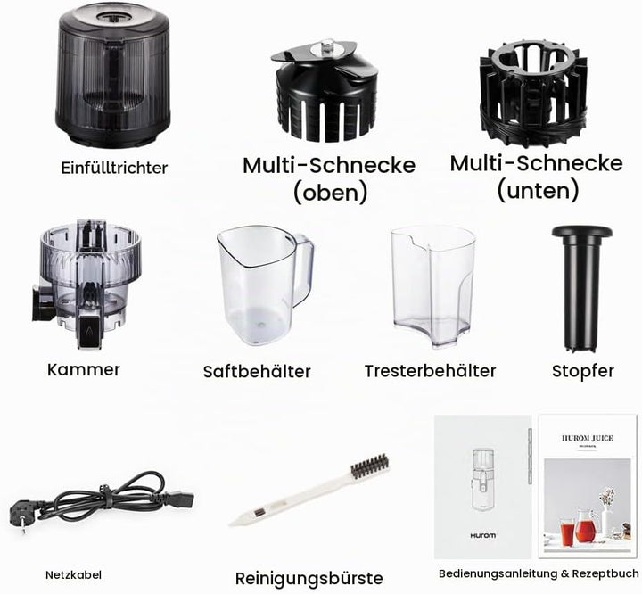 Hurom H70FT Neuer Slow Juicer | Elektrische Kaltpresse | Entsafter für Gemüse &amp; Obst | 1.8L Kapazitä