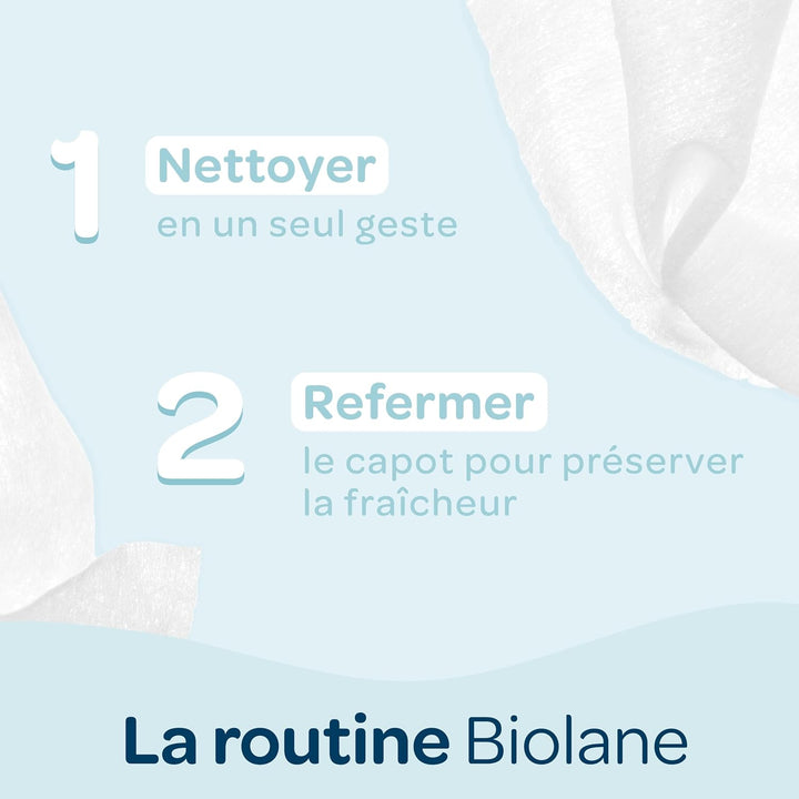 BIOLANE - Baby-Reinigungstücher Pure Water – 6 x 48 Stück (288 Tücher) – 99% gereinigtes Wasser – re