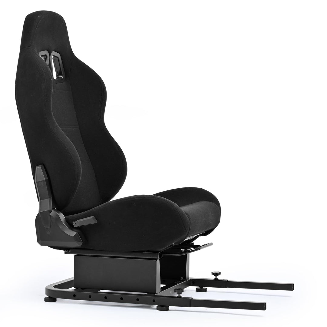 Dardoo Rear Seat Frame Racing Wheel Stand Accessories with Black Seat Sturdy Fit for Steering Wheel