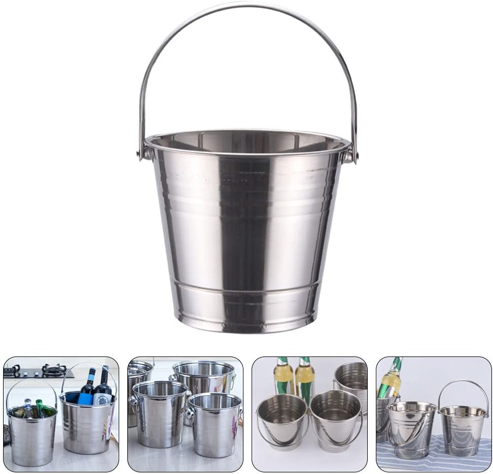 YARNOW Eimer 3L Edelstahl Bier Eimer Halten Eingefroren Länger Behälter mit Griff für Wein Bier KTV
