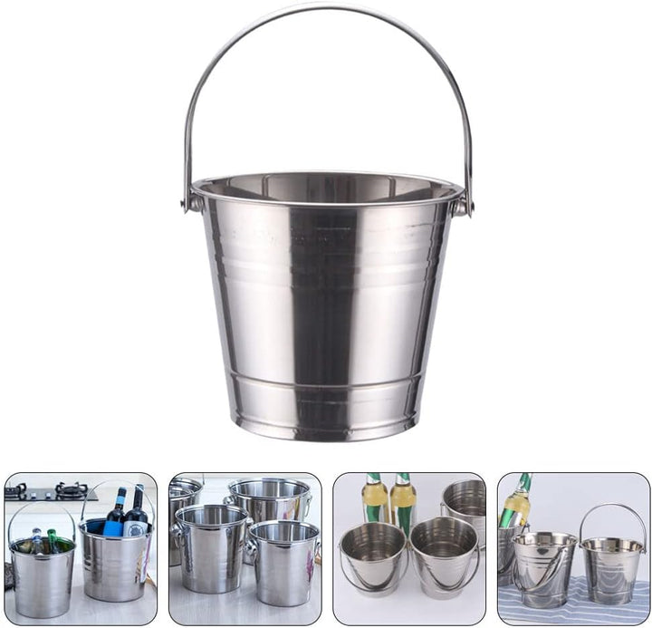 YARNOW Eimer 3L Edelstahl Bier Eimer Halten Eingefroren Länger Behälter mit Griff für Wein Bier KTV
