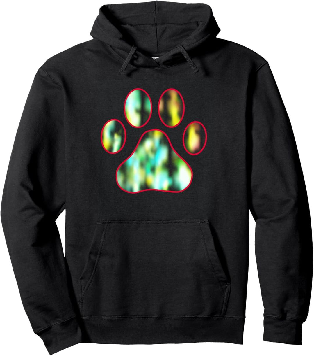 Nettes Hundekatzen-Pfotenabdruck-Design Pullover Hoodie