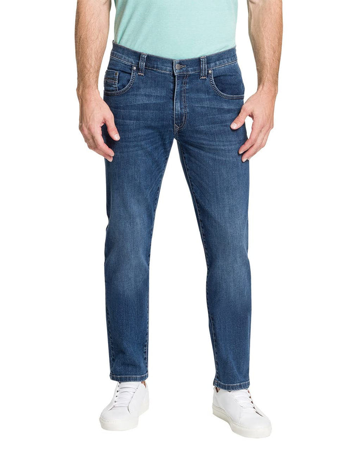 PIONEER AUTHENTIC JEANS Herren Jeans Rando 42W / 30L Dark Blue Used Buffies, 42W / 30L Dark Blue Use