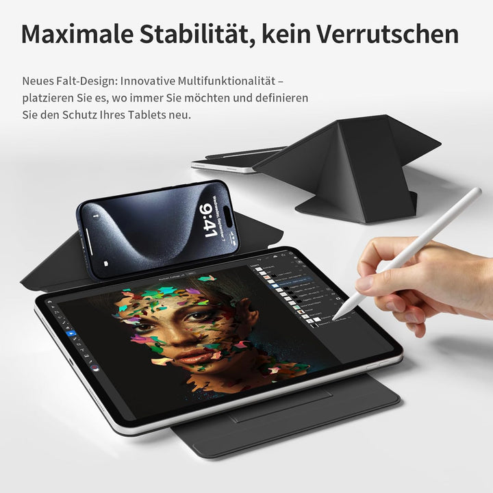 Magnetisch Hülle für iPad (A16) 11. Generation 11 Zoll 2025, iPad 10. Generation 10,9 Zoll 2022, Sch