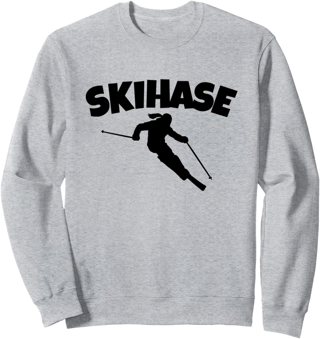 Skihase (Schwarz) Apres Ski Skifahrerin Sweatshirt
