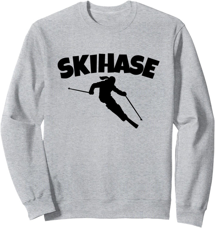 Skihase (Schwarz) Apres Ski Skifahrerin Sweatshirt