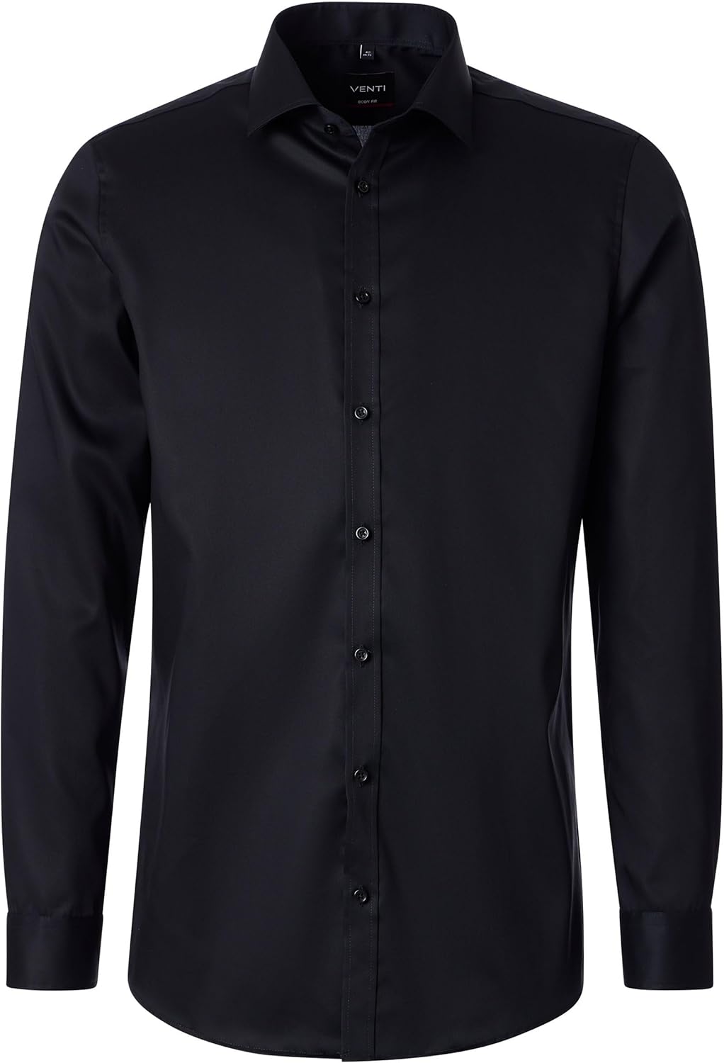 Venti - Body Fit - Herren Businesshemd (001430), Grösse:42, Farbe:Schwarz (800)