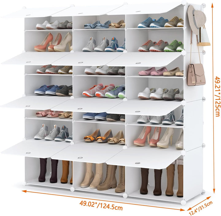 HOMIDEC Schuhregal, 7-stufiger Schuhschrank Schuhaufbewahrung für 42 Paar Schuhe und Stiefel, Kunsts