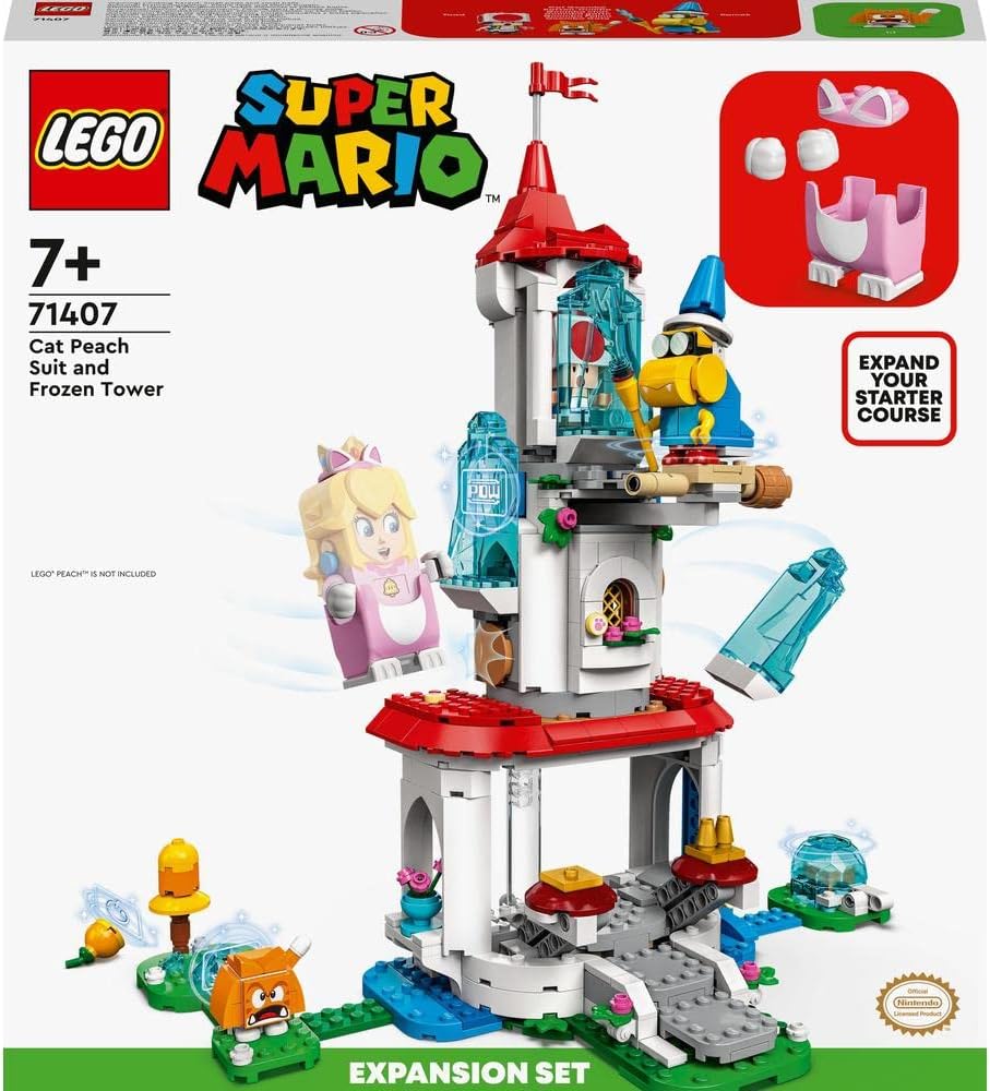 Lego 71407 Super Mario Katzen-Peach-Anzug und Eisturm – Erweiterungsset, baubares Spielzeug zum komb