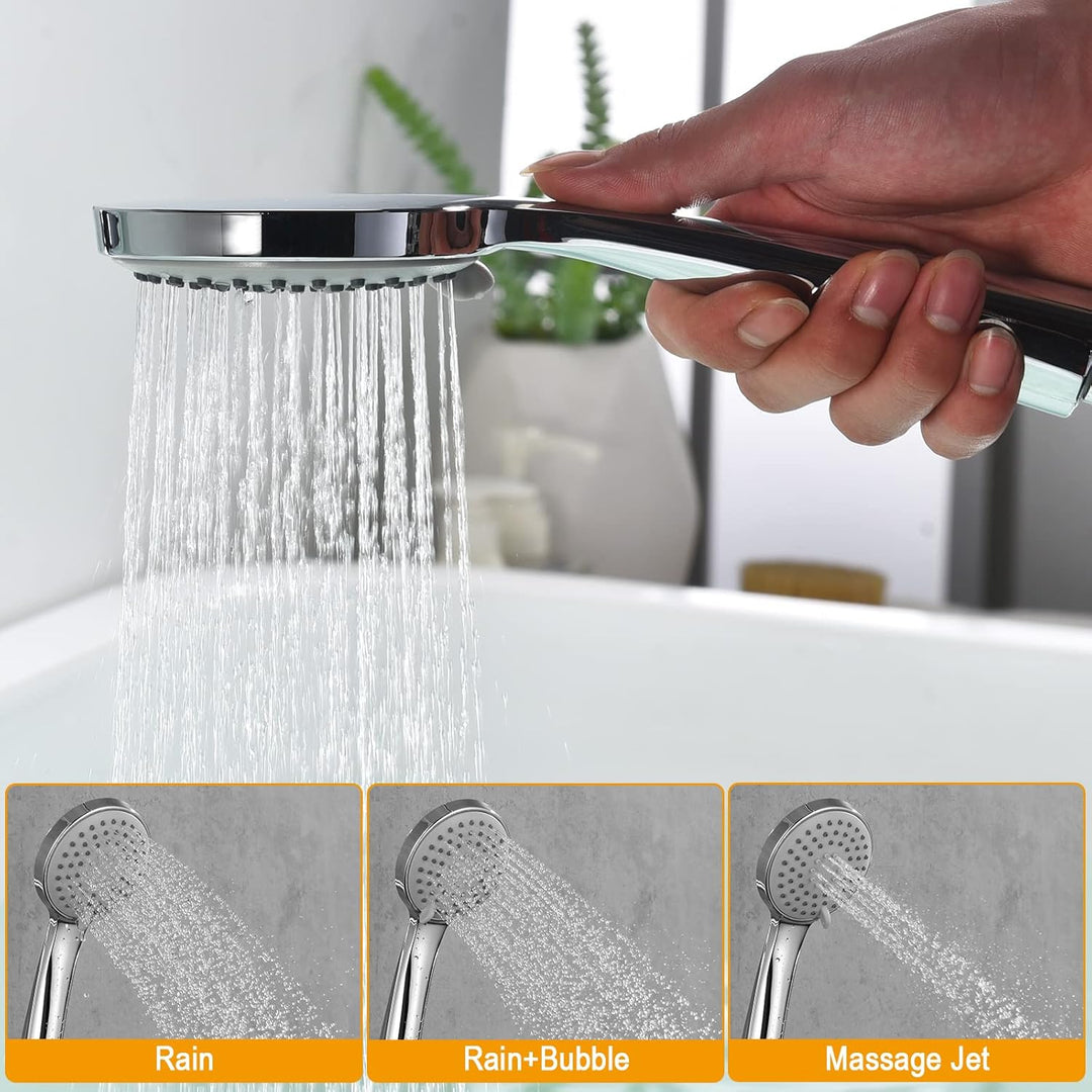 Ibergrif Roma - Einhand Badewannenarmatur Set, Wannenbatterie mit Duschkopf, Duschkopfhalter, und Br