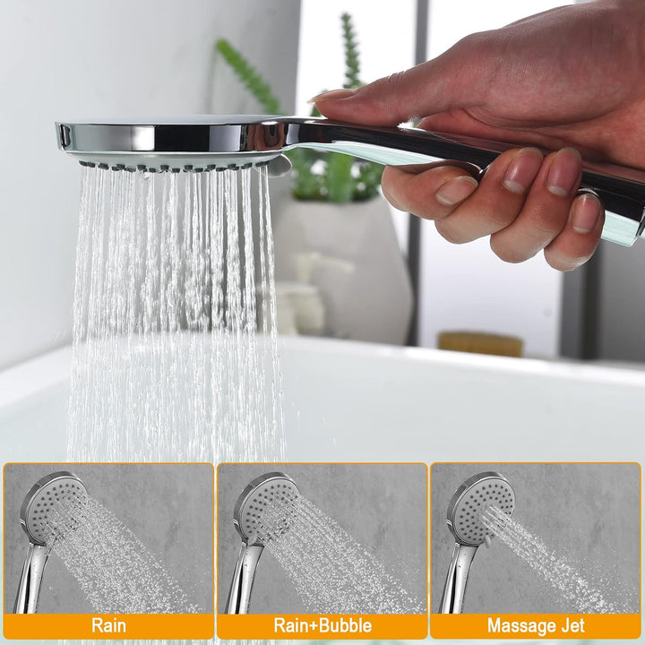 Ibergrif Roma - Einhand Badewannenarmatur Set, Wannenbatterie mit Duschkopf, Duschkopfhalter, und Br