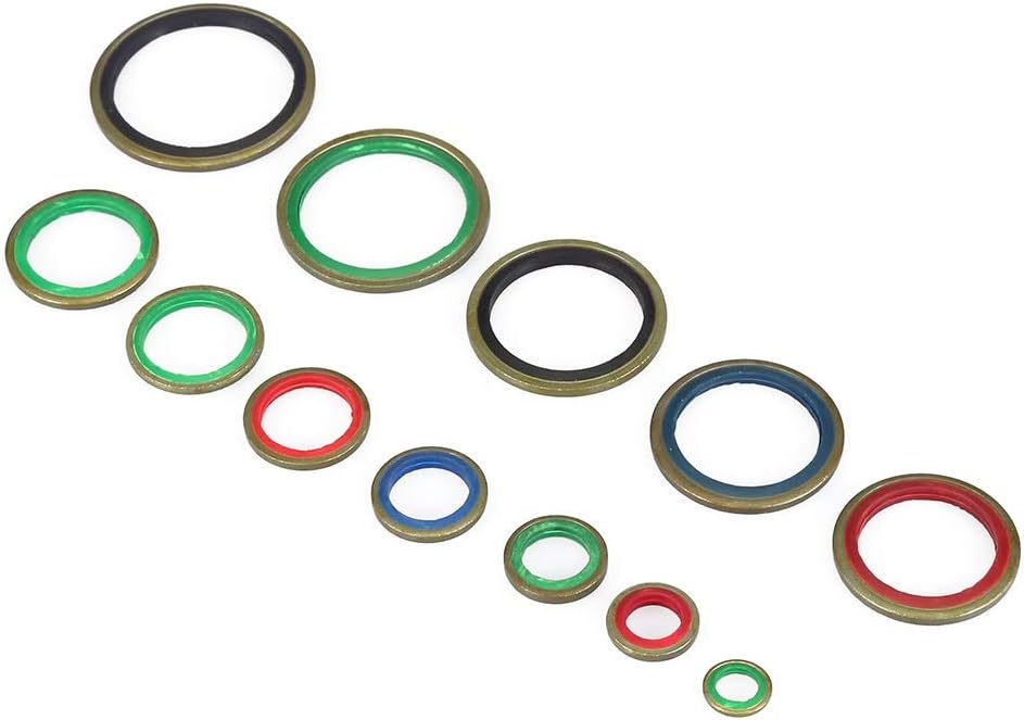 Dichtring - 6 8 10 12 14 16 18 20 22 24 27 30 mm Metall Gummi Sealing Ölabstreifring Ablassstopfen D