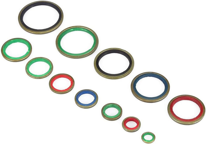 Dichtring - 6 8 10 12 14 16 18 20 22 24 27 30 mm Metall Gummi Sealing Ölabstreifring Ablassstopfen D