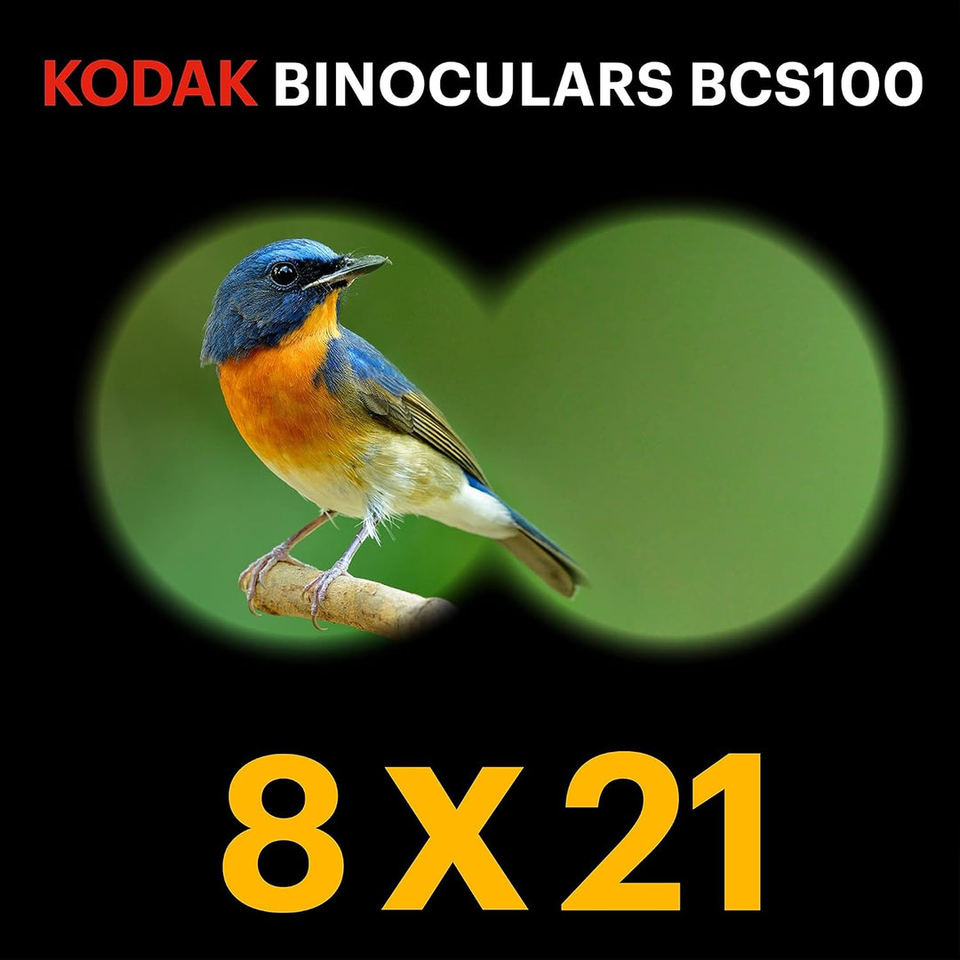 KODAK BCS100 Fernglas für Kinder, kompaktes Binokular für Kinder, weiches Radiergummi, 8-fache Vergr