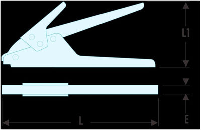 FACOM Anpresszange für Plastik- Kabelbinder,2,4-9Mmlänge 190 mm, 1 Stück, 455B