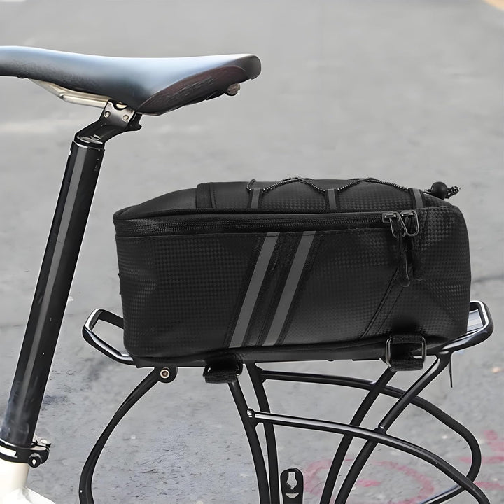 Cabilock wasserdichte Fahrradtasche aus Pu Leder Grosse Satteltasche für Gepäckträger Wiederverwendb