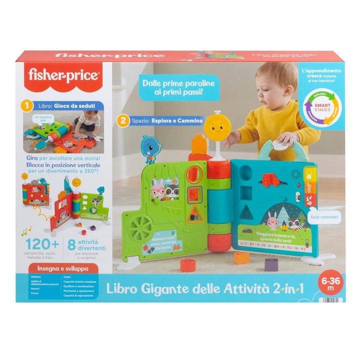 Fisher-Price HCL05 - Riesen Sitz & Steh Erlebnisbuch, italienische Version, ab 6 Monaten