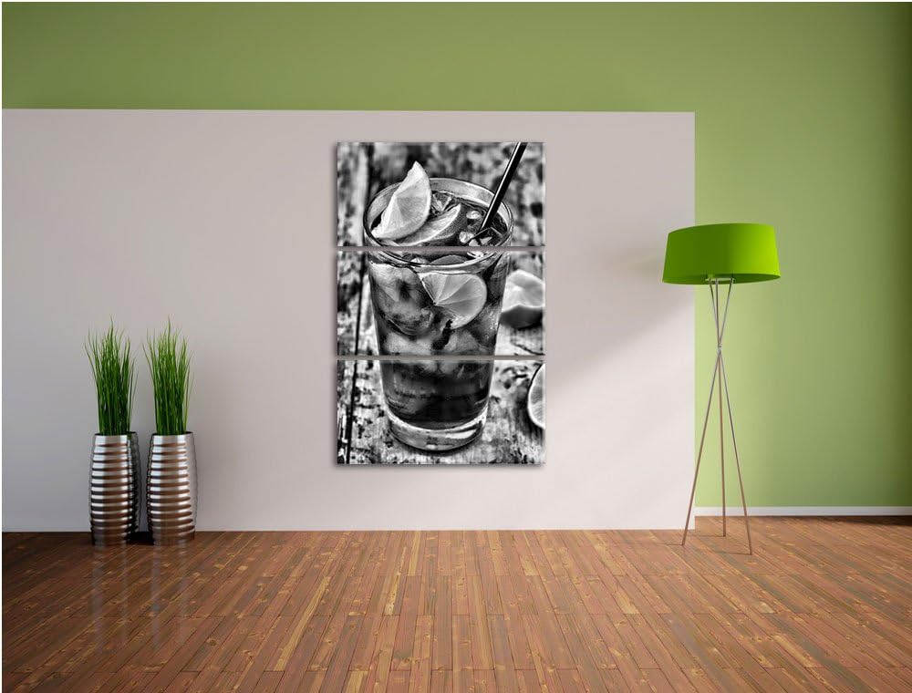 Pixxprint Cuba Libre Original als Leinwandbild | Grösse: 3 Teilig (120x80) | Wandbild| Kunstdruck |