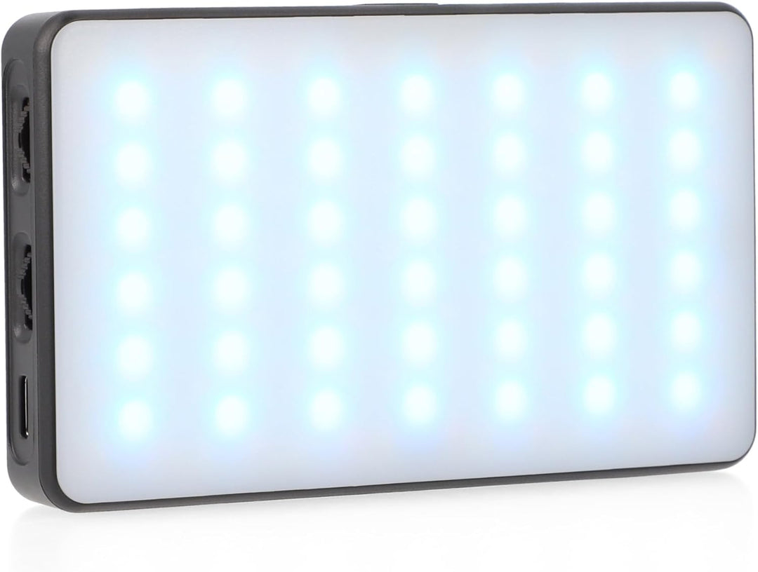 ayex vielseitige RGB LED Videoleuchte mit 20 Lichteffekten LCD-Display und integriertem Akku 20 Lich