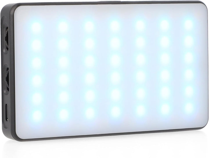 ayex vielseitige RGB LED Videoleuchte mit 20 Lichteffekten LCD-Display und integriertem Akku 20 Lich