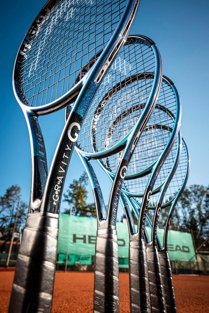 HEAD Gravity Team Tennisschläger – besaitet, mittlere Spannung mit Geschwindigkeit, 16 Gauge 4 1/8 i