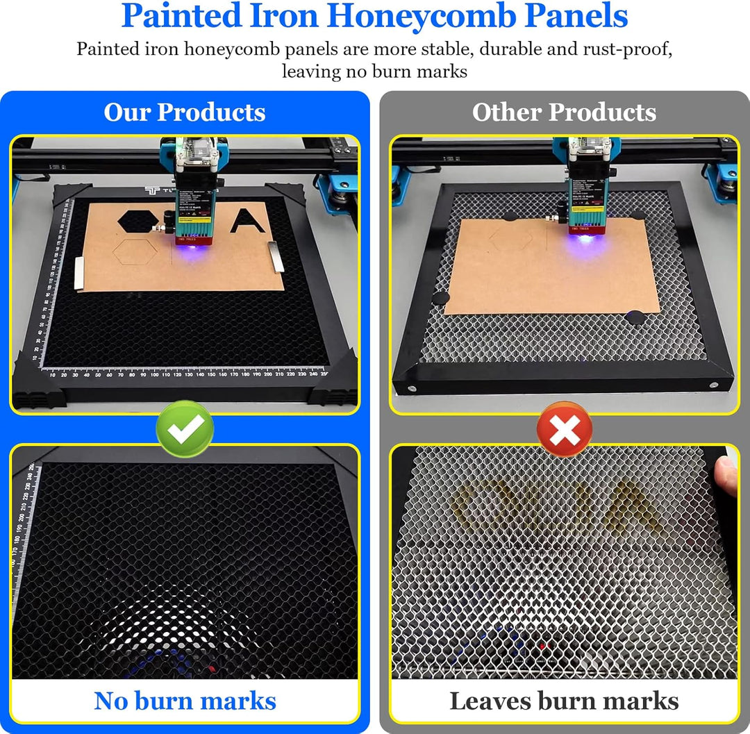 440*440 mm Wabenlaser-Schneidetisch, strapazierfähige Aluminiumplatte mit Stahlwaben-Tisch für effiz