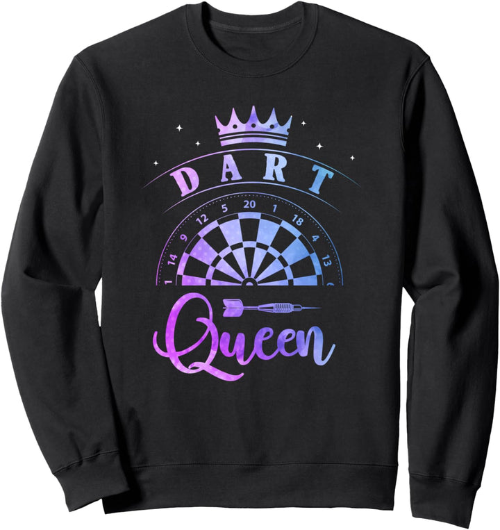 Dart Queen Dartscheibe Frau Beste Dartspielerin Sweatshirt