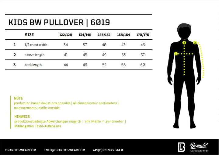 Brandit Kids BW Pullover, Grössen 122 bis 176 146-152 Oliv, 146-152 Oliv