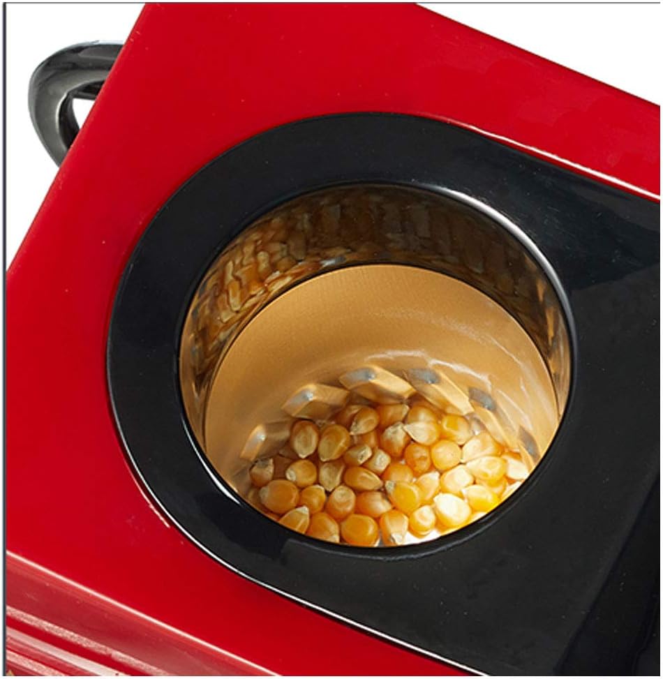 Retro Popcorn Maschine mit Heissluft fettreduziertes Popcorn Ölfrei Fettfrei Popcorn Automat