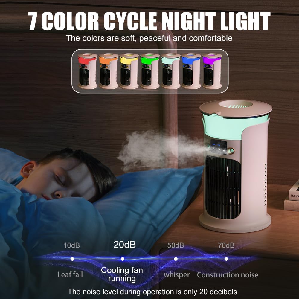 Mobile Klimaanlage Mini Klimagerät, Luftkühler Kleine Klimaanlage Mobil für Zimmer, Air Conditioner