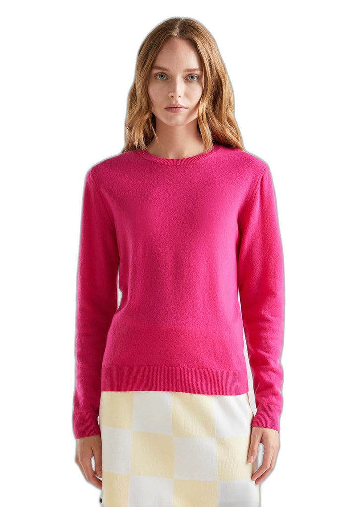 United Colors of Benetton Damen Maglia G/C M/L 1002d1k01 Pullover S Fuchsia 2l3, S Fuchsia 2l3