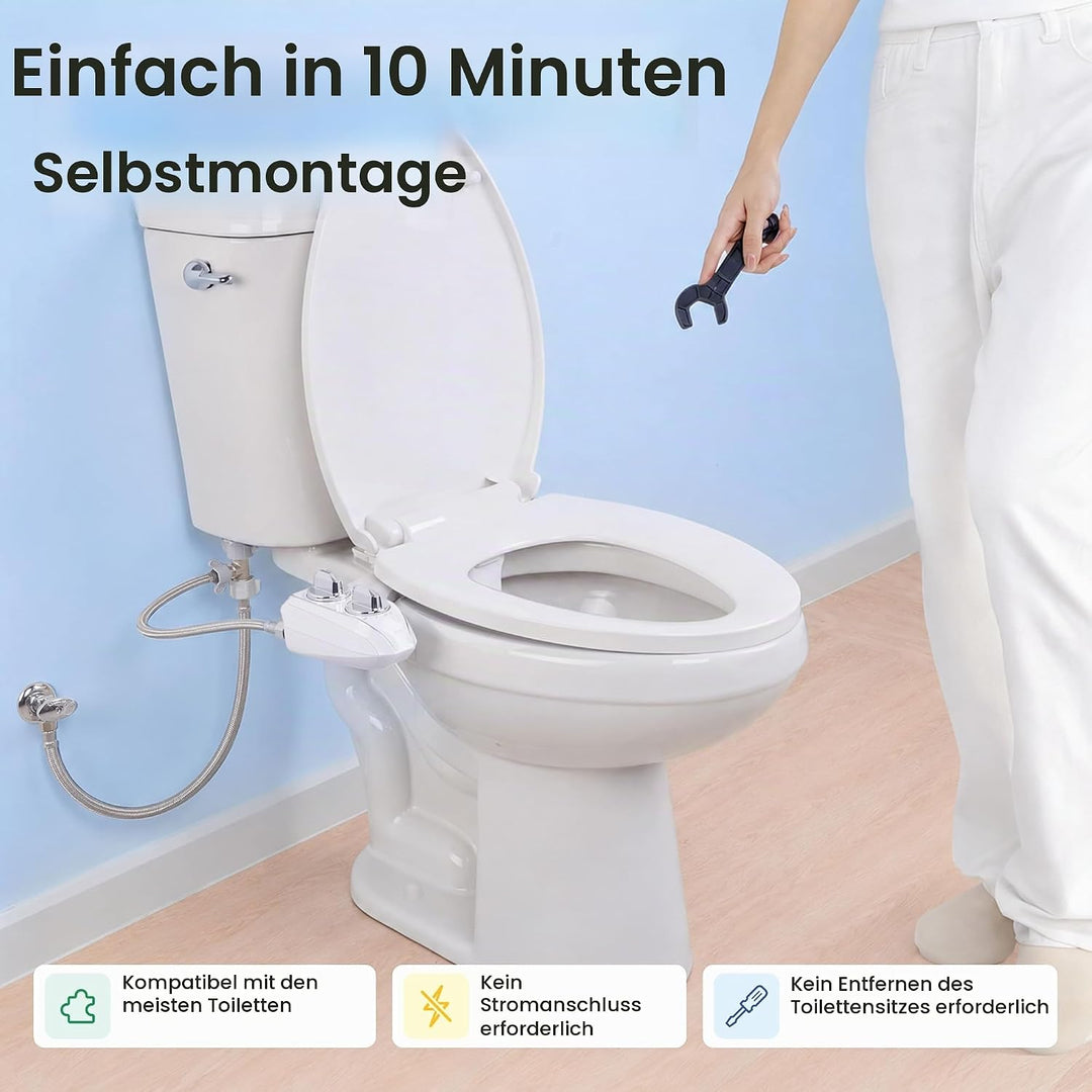 LUXE Bidet NEO 185 Plus – Mechanischer Bidet-Toilettensitzaufsatz der nächsten Generation mit innova
