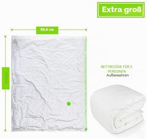 Opaza XXL Vakuumbeutel für Bettdecken - Extra Gross (130 x 100 cm) Vakuumbeutel für Kleidung,Polster