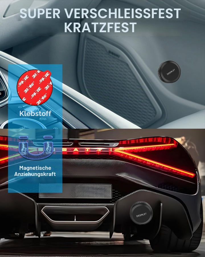 IPX8 wasserdichte Airtag-Halterung, 2 Stück, Airtag-Hülle mit ultraselbstklebendem Aufkleber, magnet