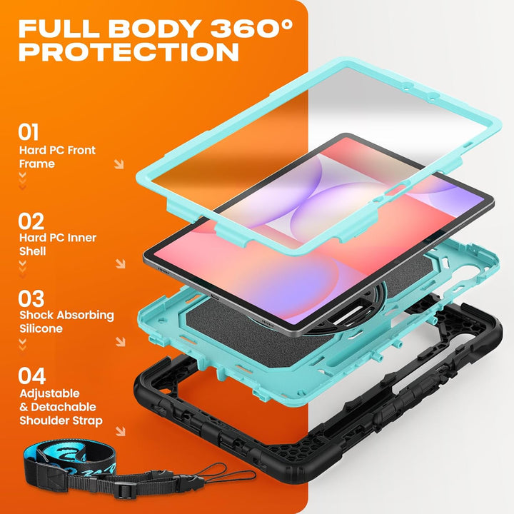 SEYMAC stock Hülle für Samsung Galaxy Tab S10 Lite/S10 FE/S9 FE 10,9 Zoll /S9 11 Zoll, Stossfeste Hü