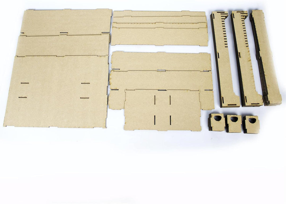 WWScenics Lagerbox für Loks &amp; Fahrzeuge | 10 Schubladen | Modellbahn Modellbau MDF Lokomotive Aufbew