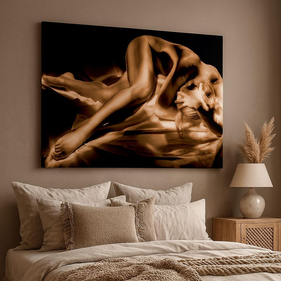 ARTTOR Leinwandbild 120x80cm Wandbilder Menschen - 0349 | Modell Frau Akt Gross XXL Deko Dekoration