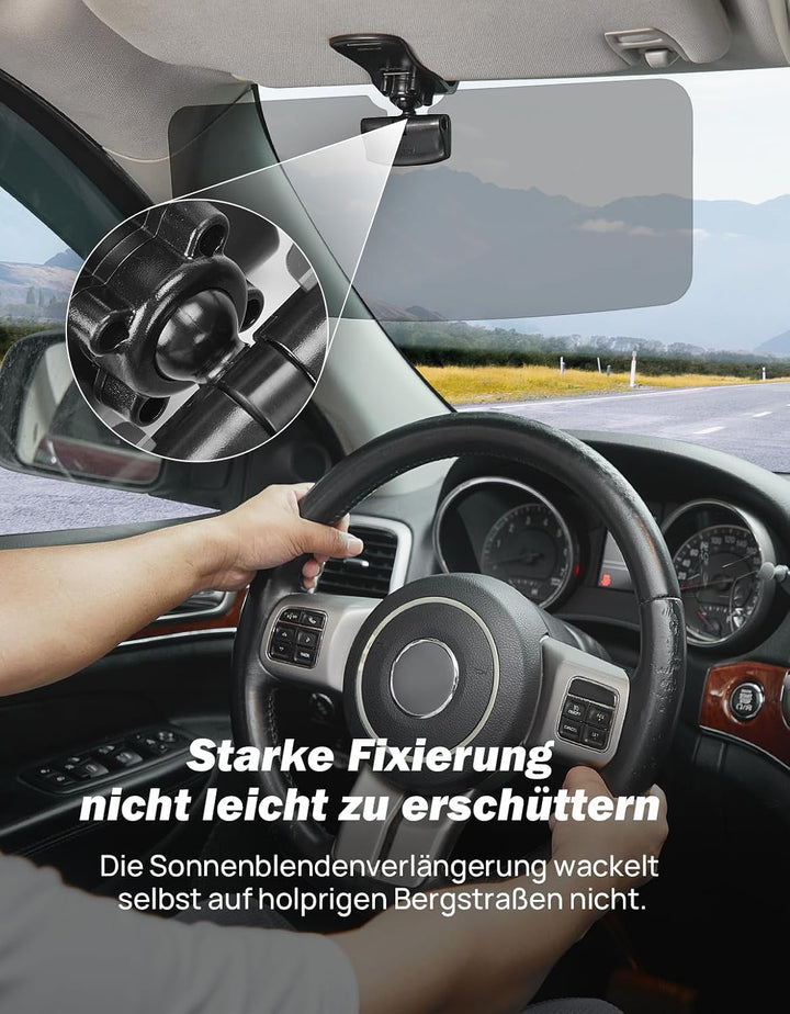 JOYTUTUS Auto Sonnenblende Verlängerung, Frontscheibe-Sonnenschutz, Blend- und UV-Strahlenschutz, Po