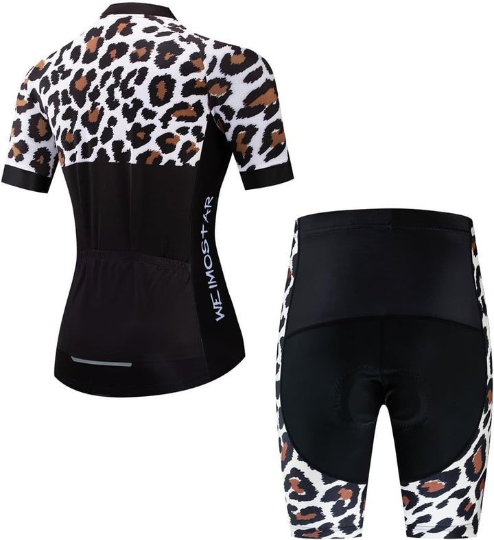 Hotlion Women's Cycling Jersey Set 3D Gel Padded Bike Clothes Breathable Bicycle Clothing Suit 11cf2