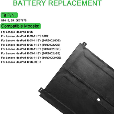 XITAIAN 3.8V 31.92Wh 8400mAh NB116 Ersatz Laptop Akku für Lenovo IdeaPad 100S-11IBY 100S-80 R2 100S