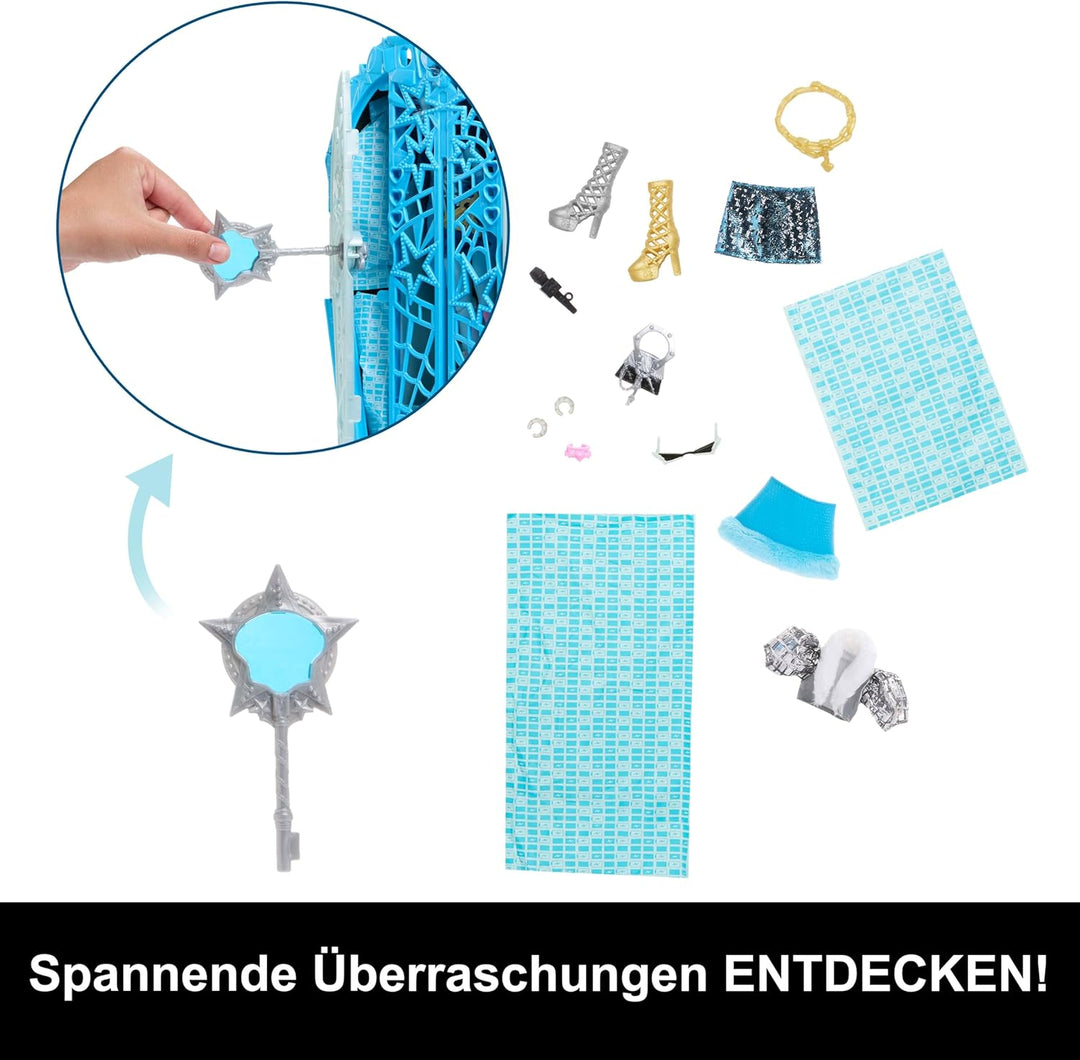 Monster High Skulltimate-Secrets-Set aus Puppe und Accessoires, Hauntlywood Mysteries Frankie Stein