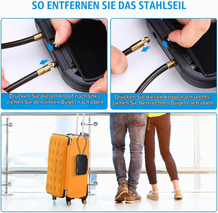 Brifit Tragbarer Tresor, Mini Tresor mit Zahlencode 4 Stellig, [Wasserdicht], Strandtresor mit Abneh