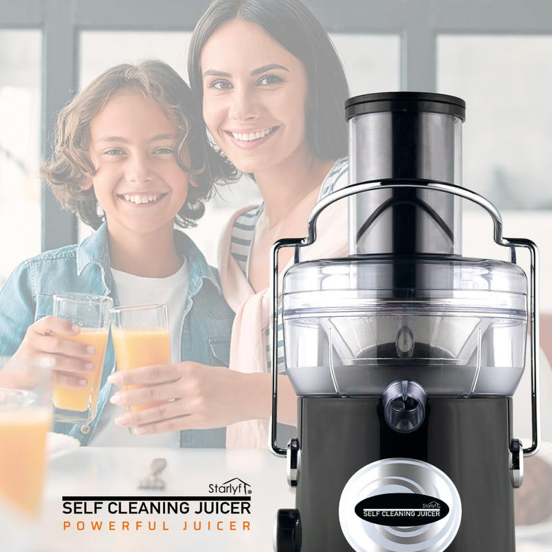 STARLYF Leistungsstarke Saftpresse, 600 W, 2 Geschwindigkeiten, BPA-frei, für die Küche, Explulsa Fr