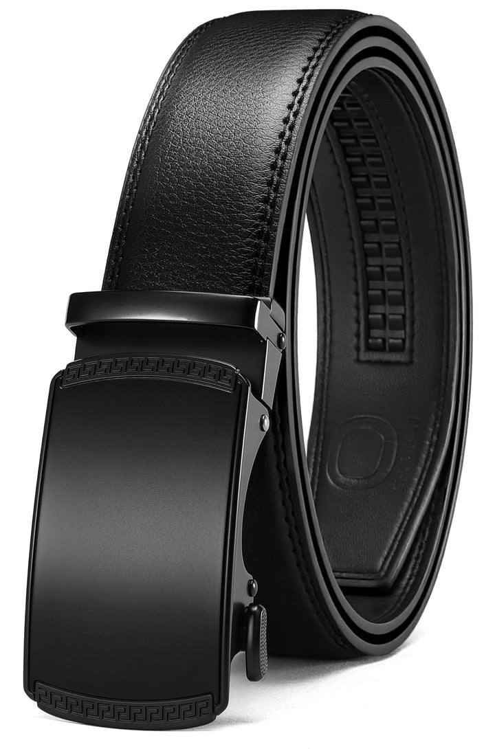 CHAOREN Gürtel Herren, Automatik Ledergürtel Herren 35mm ohne Löcher Taille 100-110cm (Gesamtlänge 1