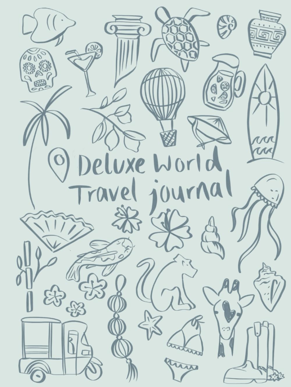 Deluxe World Travel Journal: Large Blue Cover, Gebundenes Buch