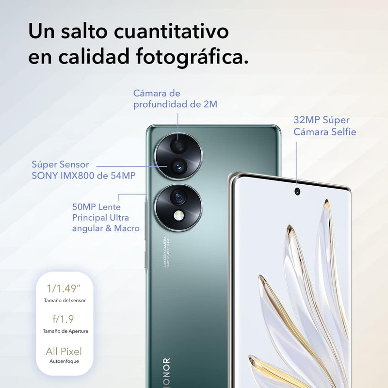 Honor 70 5G 8GB/256GB Verde (Emerald Green) Dual SIM HONOR 70, 8 + 256 Smaragdgrün, HONOR 70, 8 + 25
