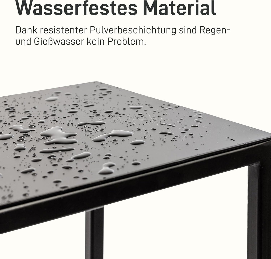 Natural Goods Berlin 1x Pflanzenständer RECHTECK Blumenhocker eckig aus Metall Innen- und Aussenbere