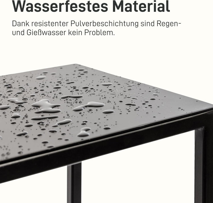 Natural Goods Berlin 1x Pflanzenständer RECHTECK Blumenhocker eckig aus Metall Innen- und Aussenbere