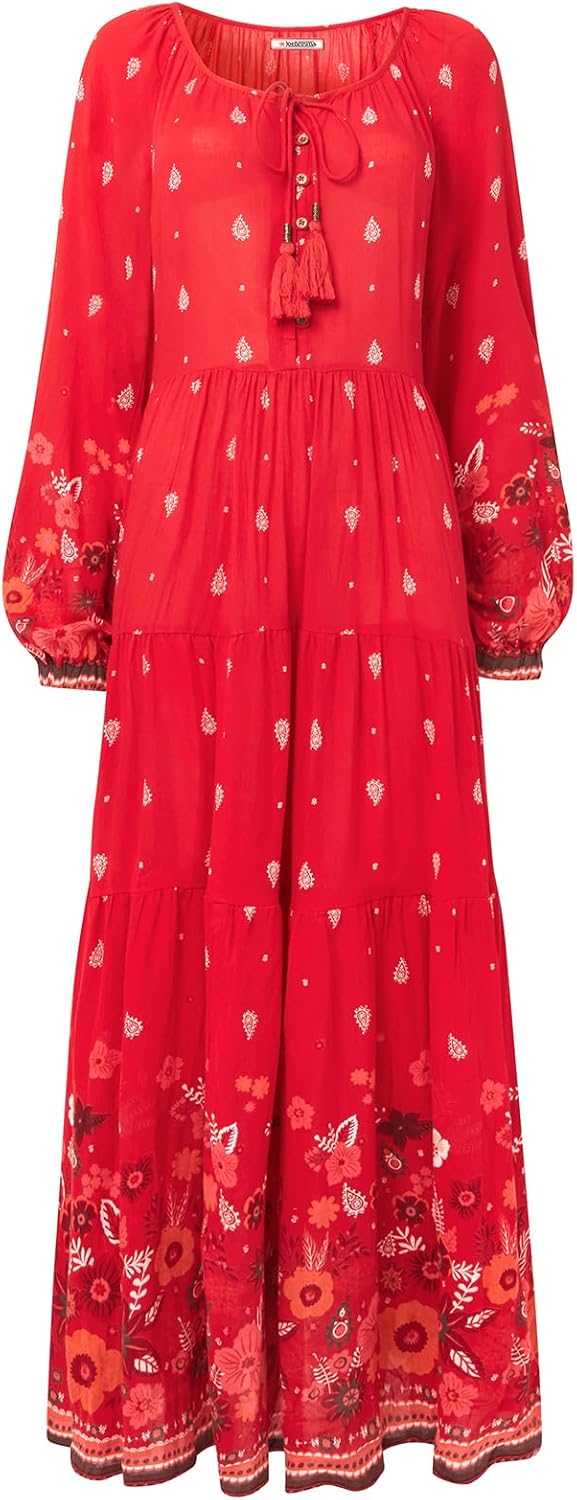 Joe Browns Damen Midaxi Boarder-Print und Lockerer Passform Lässiges Kleid, 40